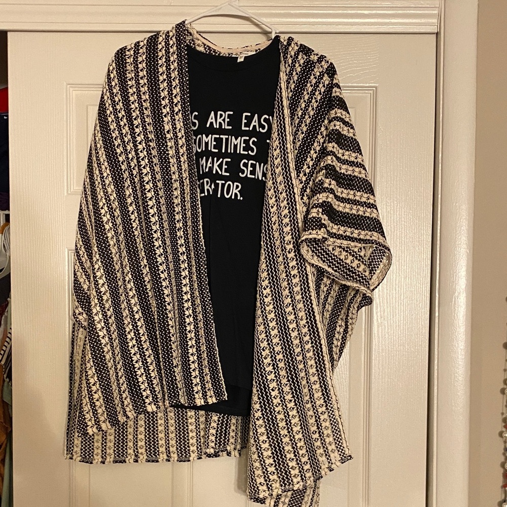 Maurice’s Striped Black and White kimono